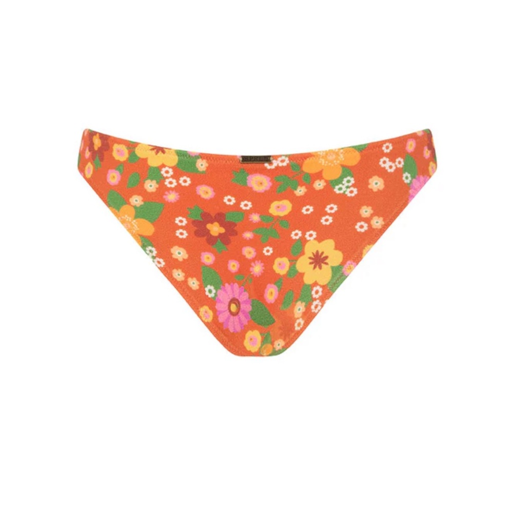 NWT Spell Pomelia Ring Scoop/Ring Pant Bikini in Retro Size XXS Orange Floral - Picture 6 of 16